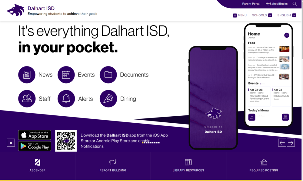 New Dalhart ISD Website Image