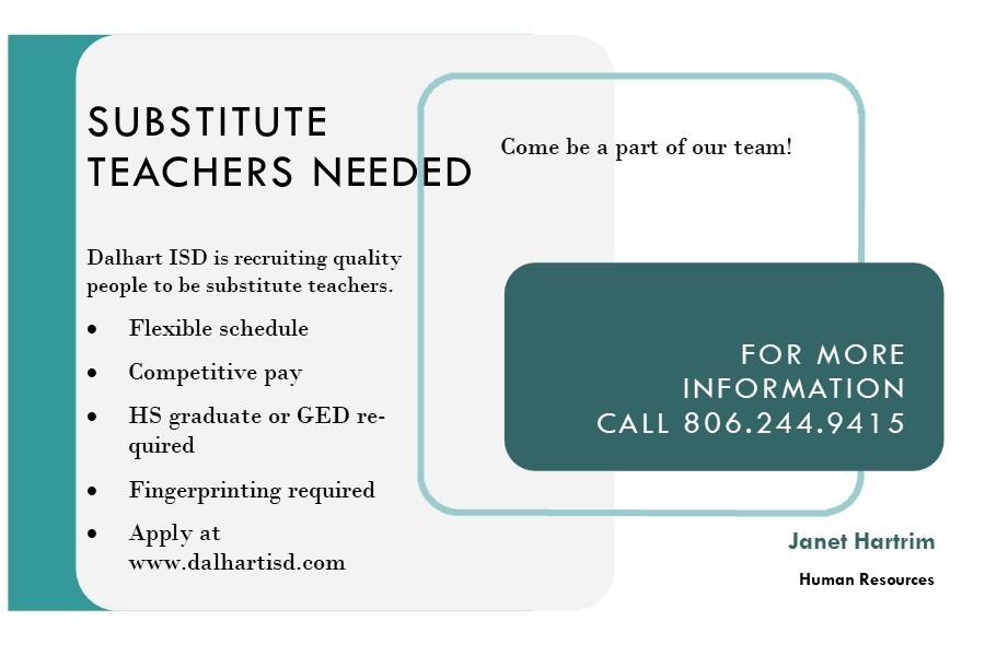 Substitute Needed Flyer